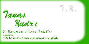 tamas mudri business card